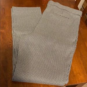 Checkered ankle dress pants, very stretchy size 14